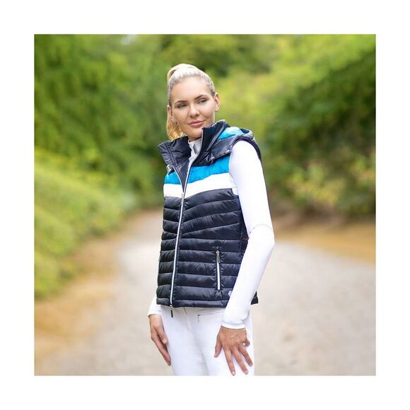 Coldstream Womens/Ladies Southdean Quilted Vest / Navy/White/Blue - Picture 7 of 8